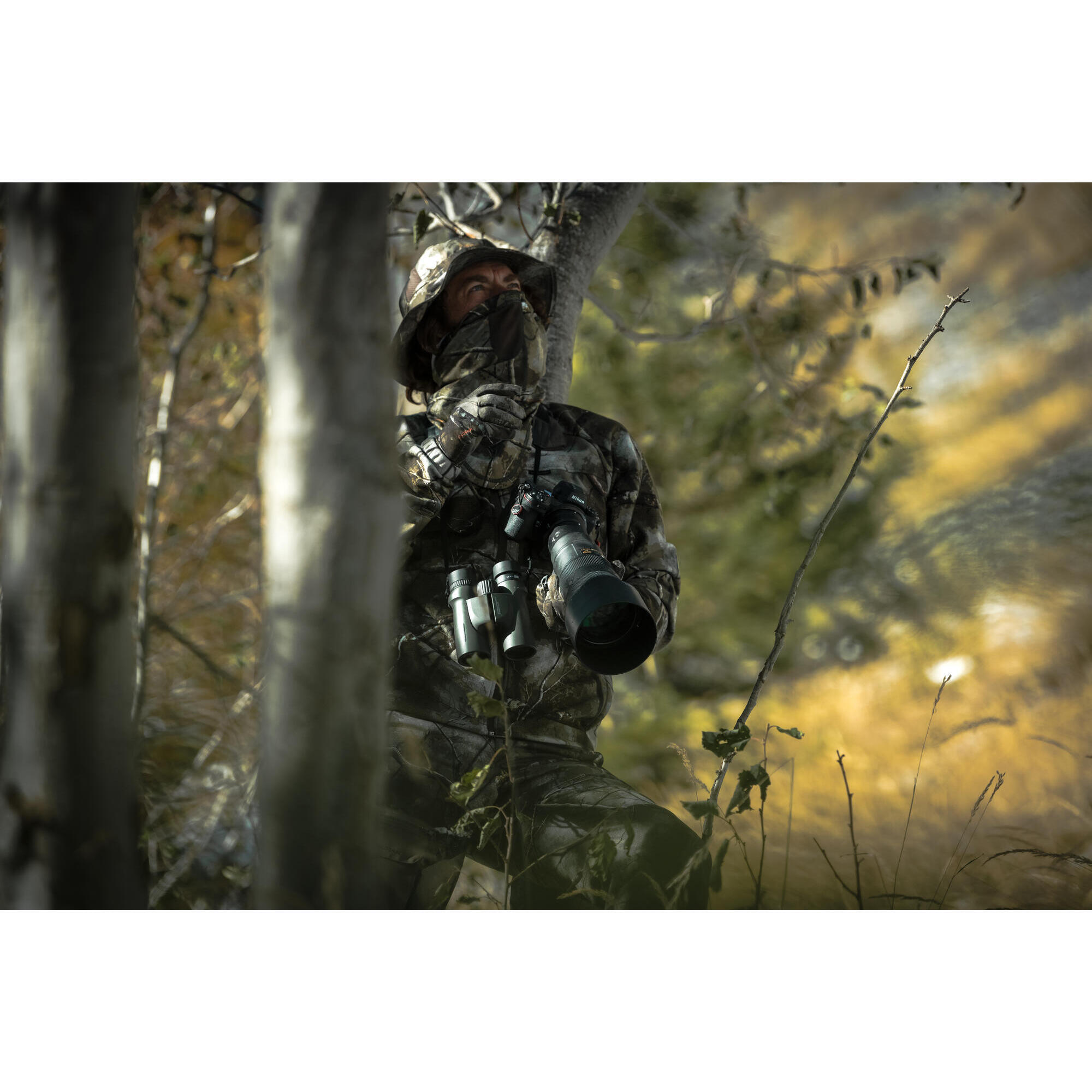 Tour de cou de chasse respirant - 500 Treemetic camouflage - SOLOGNAC