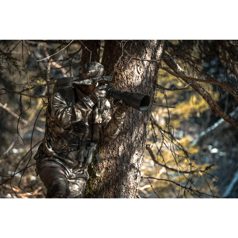 Lovecká fleecová bunda nešustivá hřejivá vodoodpudivá 500 Treemetic