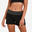 Pantaloncini donna yoga regular fit cotone nero-grigio melange