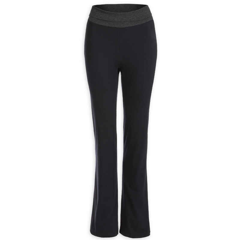 Women's Gentle Yoga Organic Cotton Long Pants Bottoms - Kimjaly - Decathlon
