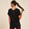 T-shirt nera donna yoga oversize traspirante