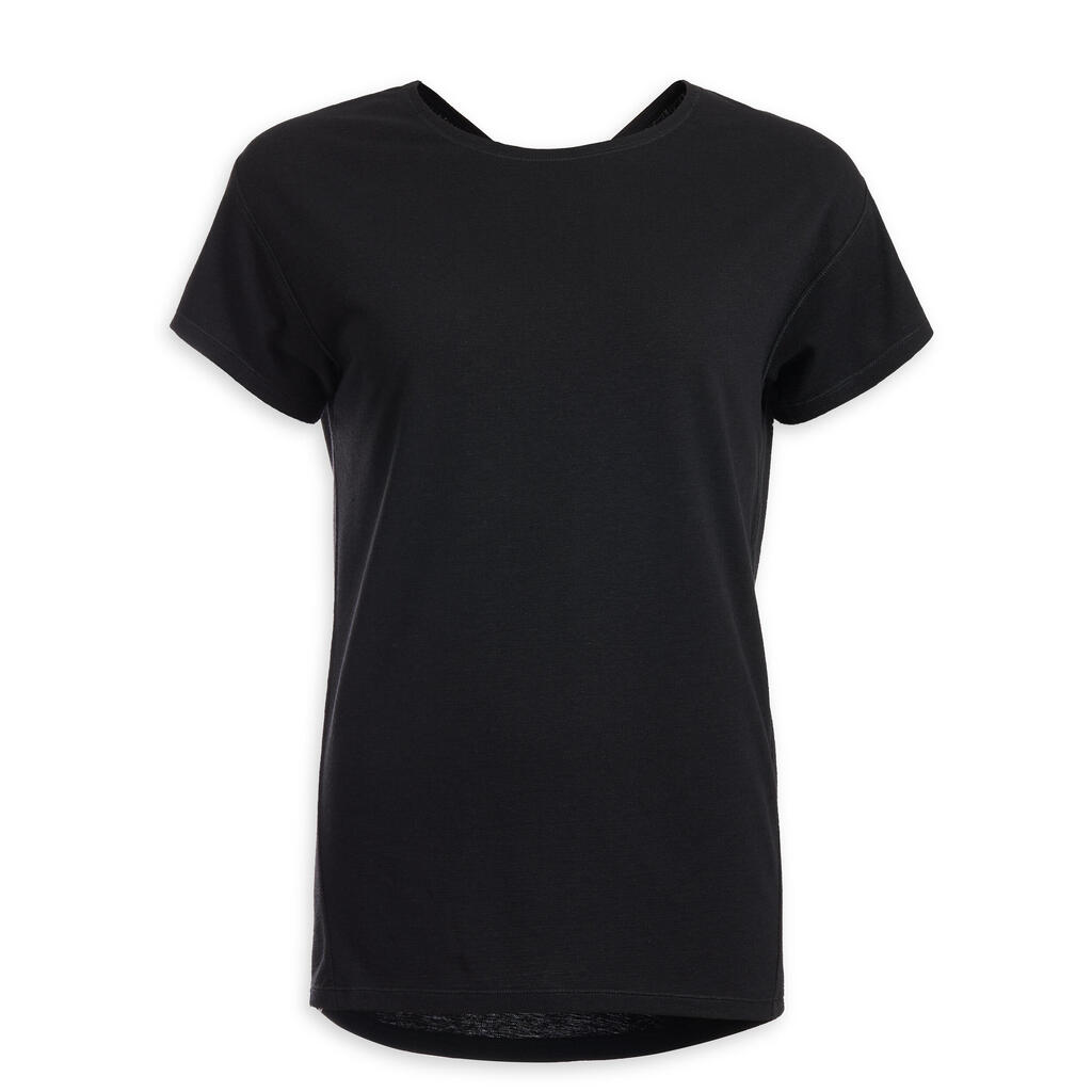 Women's Eco-Friendly Gentle Yoga T-Shirt - Black