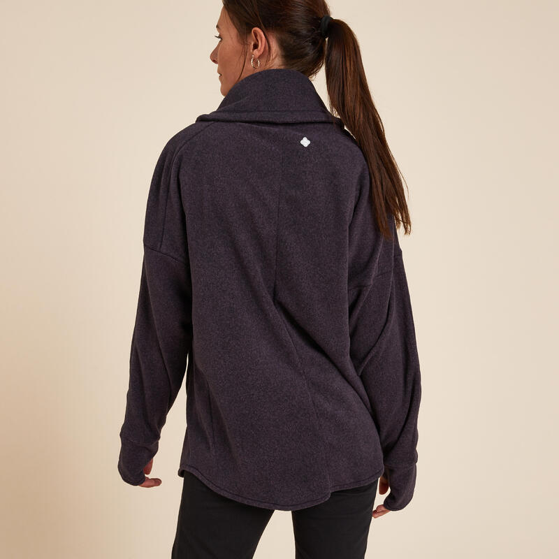 SWEAT YOGA FEMME RELAXATION POLAIRE VIOLET FONCE