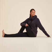 Women's Fleece Relaxation Yoga Sweatshirt - Dark Purple