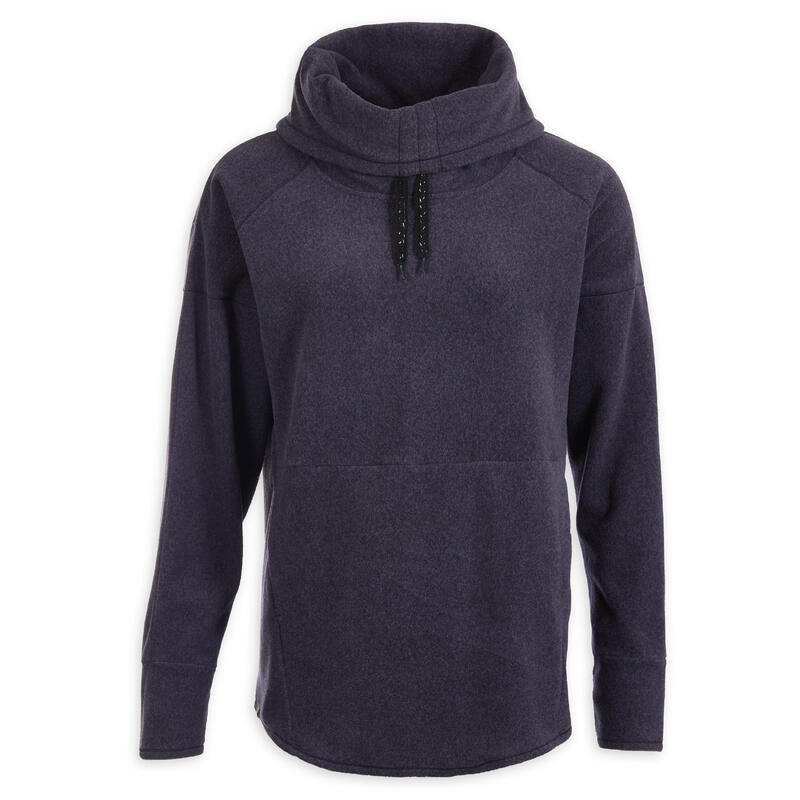 Sweatshirt Yoga Fleece Damen - dunkelviolett