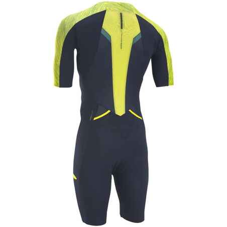 MEN'S TRIATHLON LD TRISUIT NAVY BLUE LIME