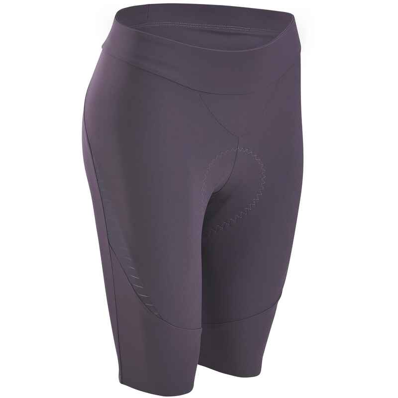 Radhose kurz ohne Träger Rennrad Damen grau Radhose kurz ohne Träger Rennrad Damen grau