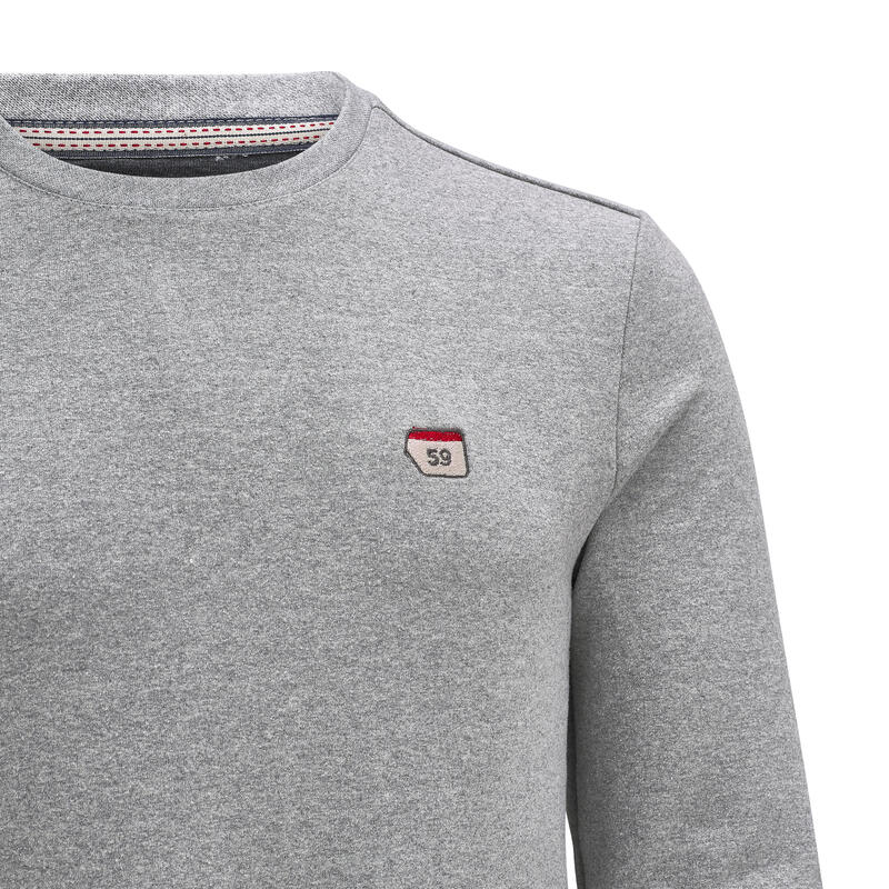 Fahrrad Sweatshirt Brigade du Pavé Startnummer grau