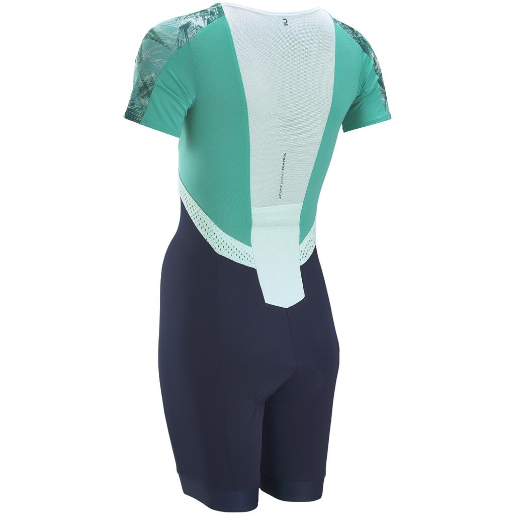 TRIATHLON SHORT-DISTANCE WOMEN's SHORT-SLEEVED TRISUIT