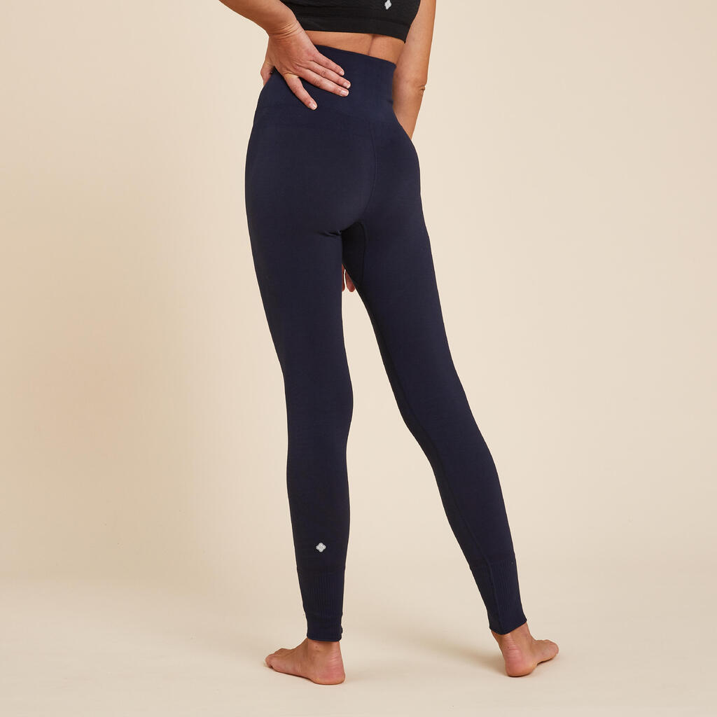 Leggings sanftes Yoga nahtlos marineblau 