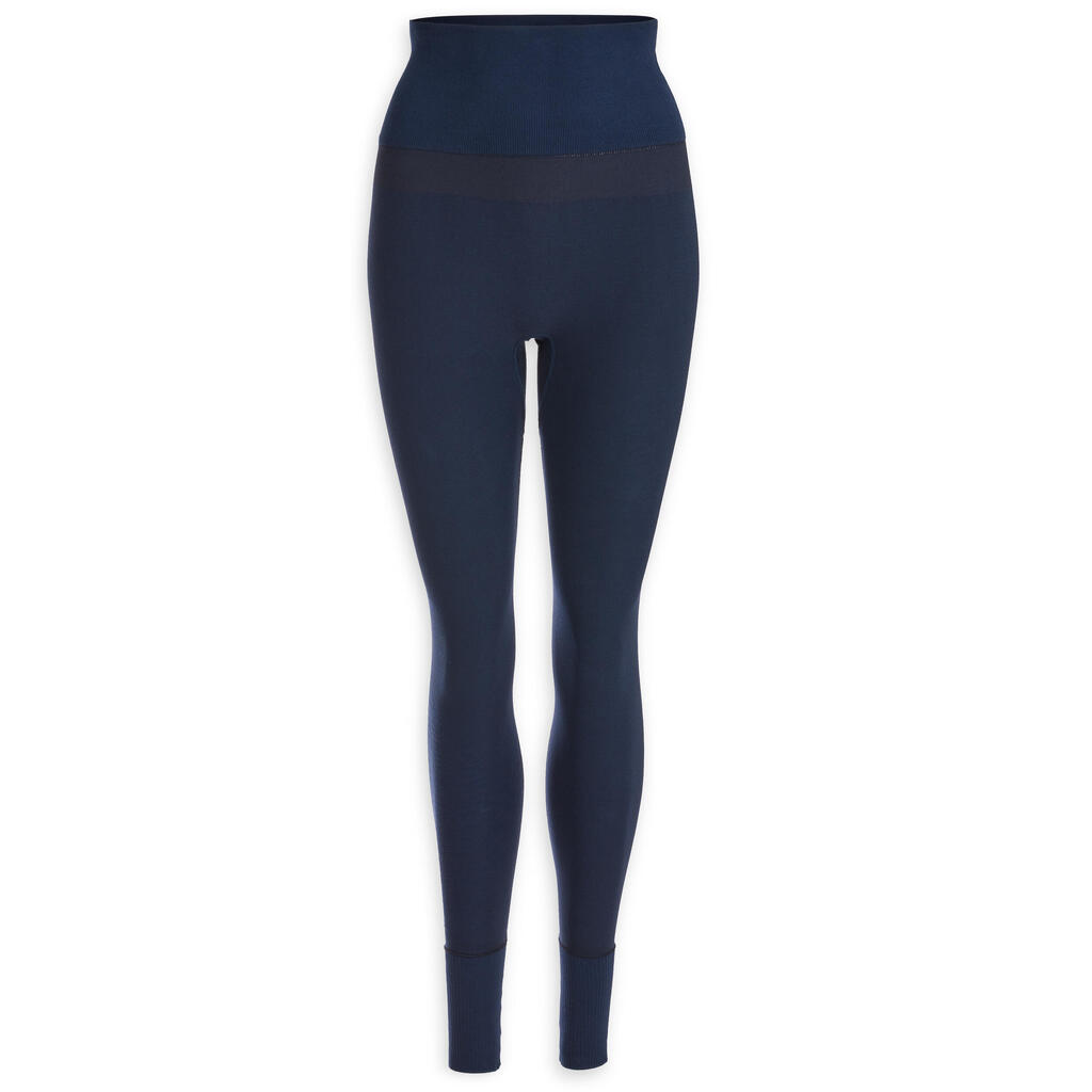 Seamless Gentle Yoga Leggings - Navy Blue