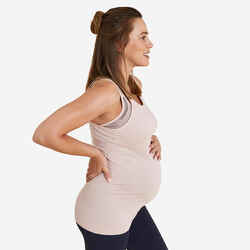 Γυναικείο φανελάκι εγκυμοσύνης για yoga- Ροζ