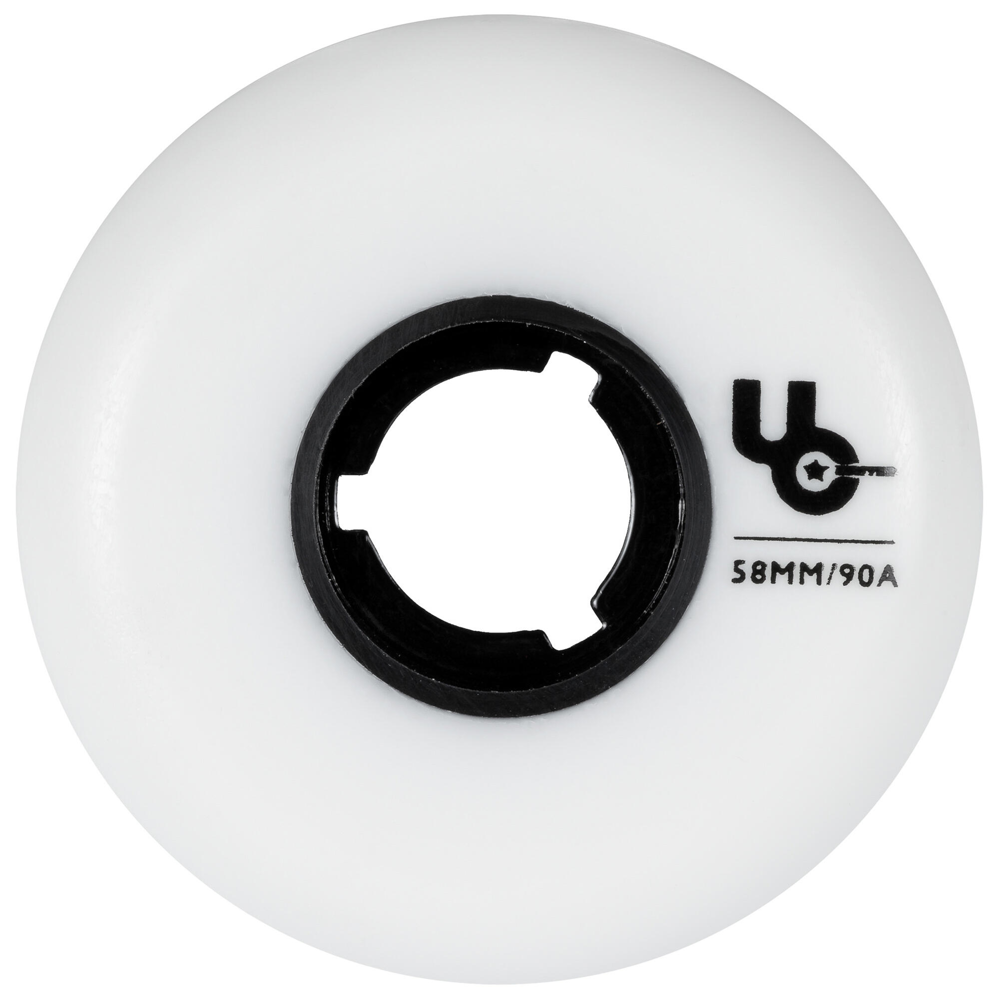 4 USD TEAM inline rollerball wheels 58mm / 90 A