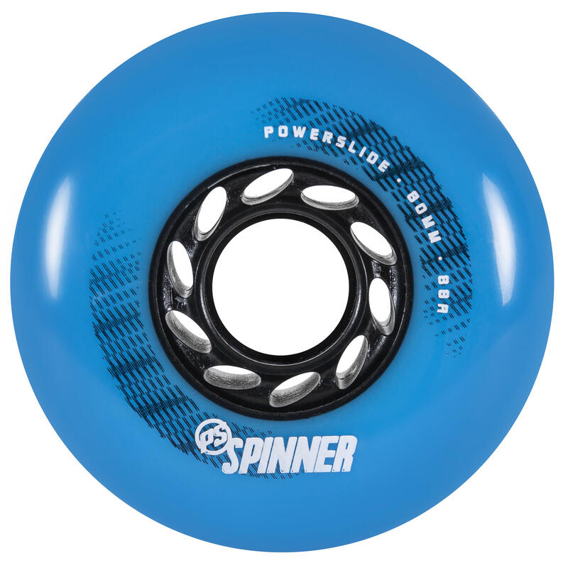 4 roues de roller en ligne Powerslide Spinner Blue 80 mm / 88A bleues