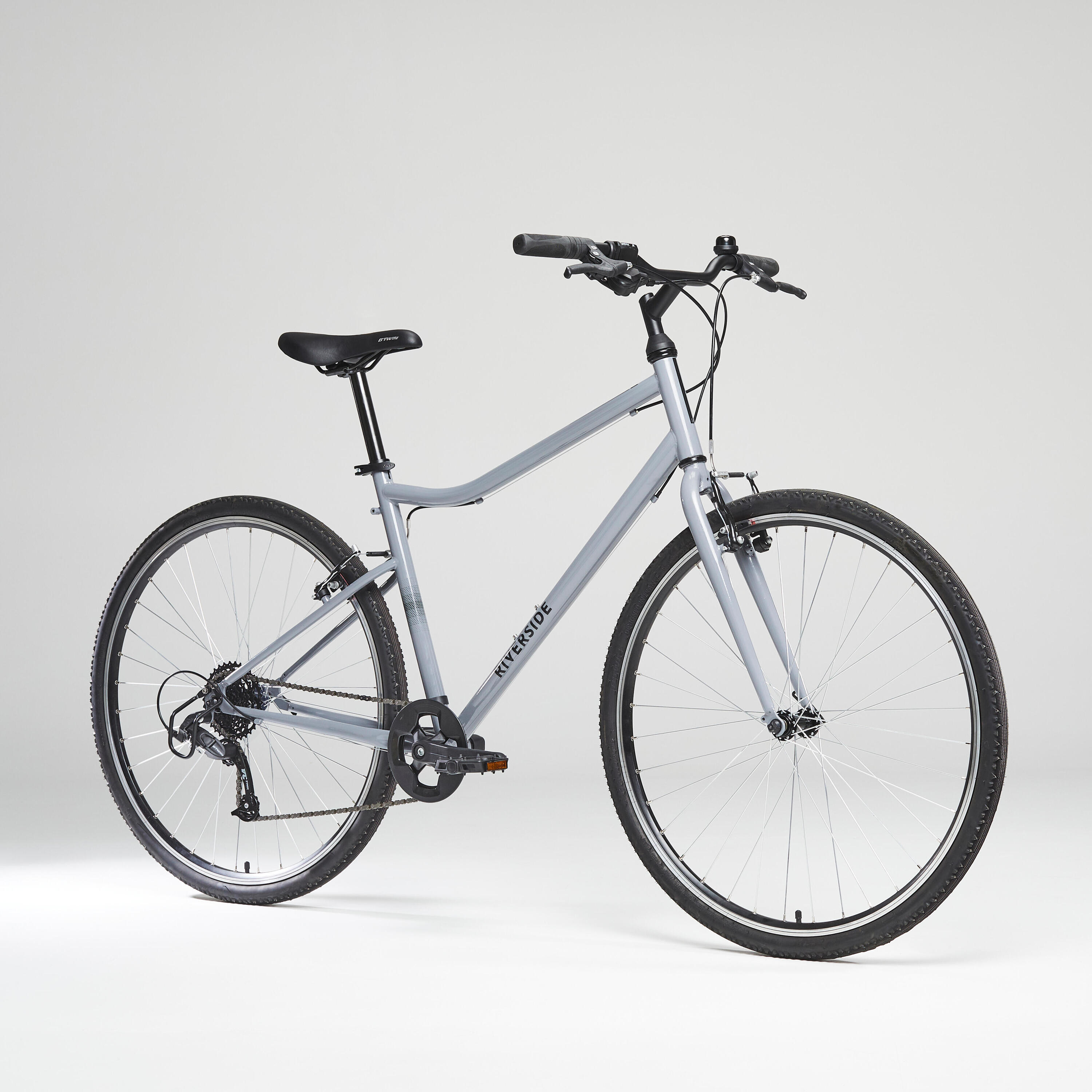 Hybrid Bike Riverside 120 - Grey 3/16