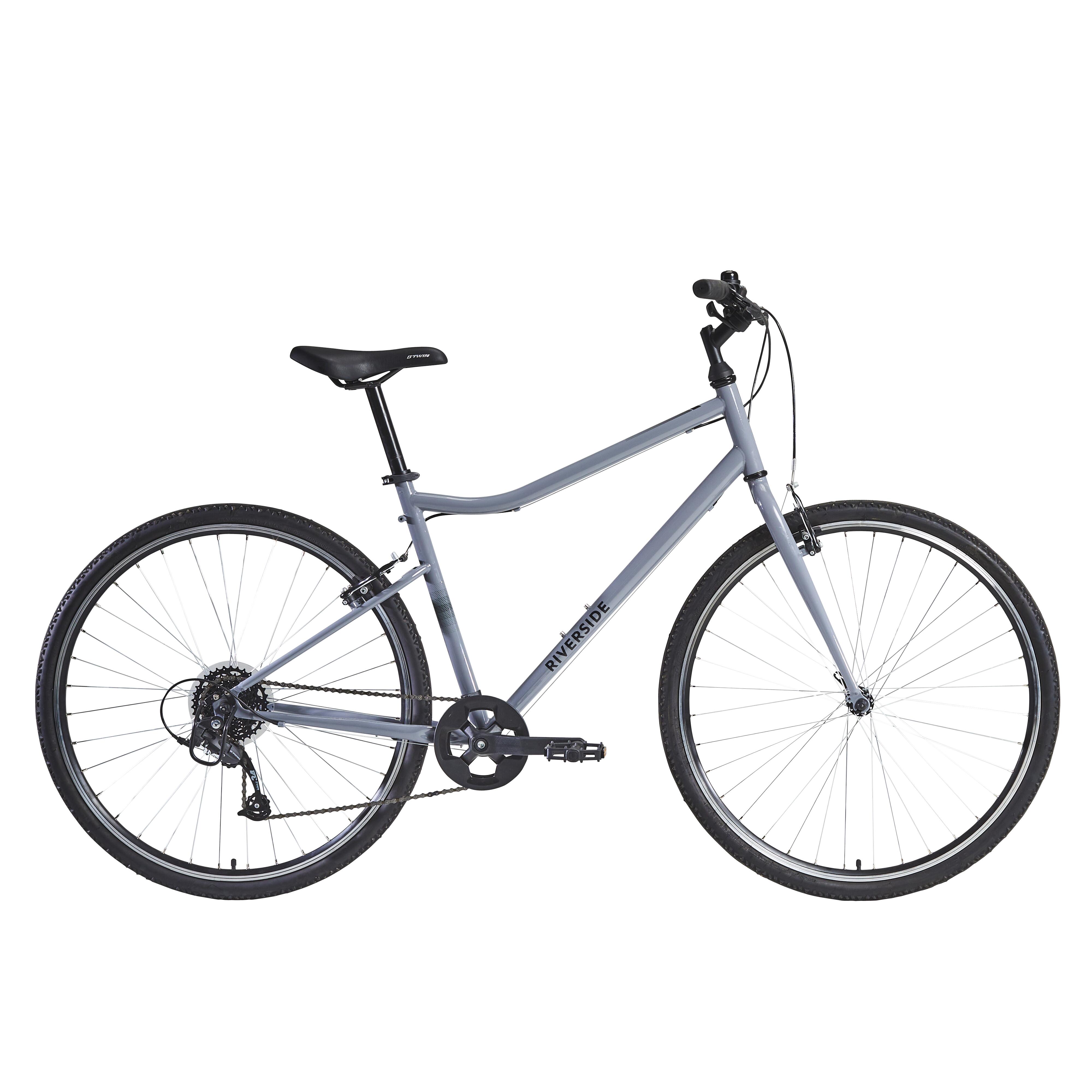 Bici trekking RIVERSIDE 120 grigia RIVERSIDE | DECATHLON
