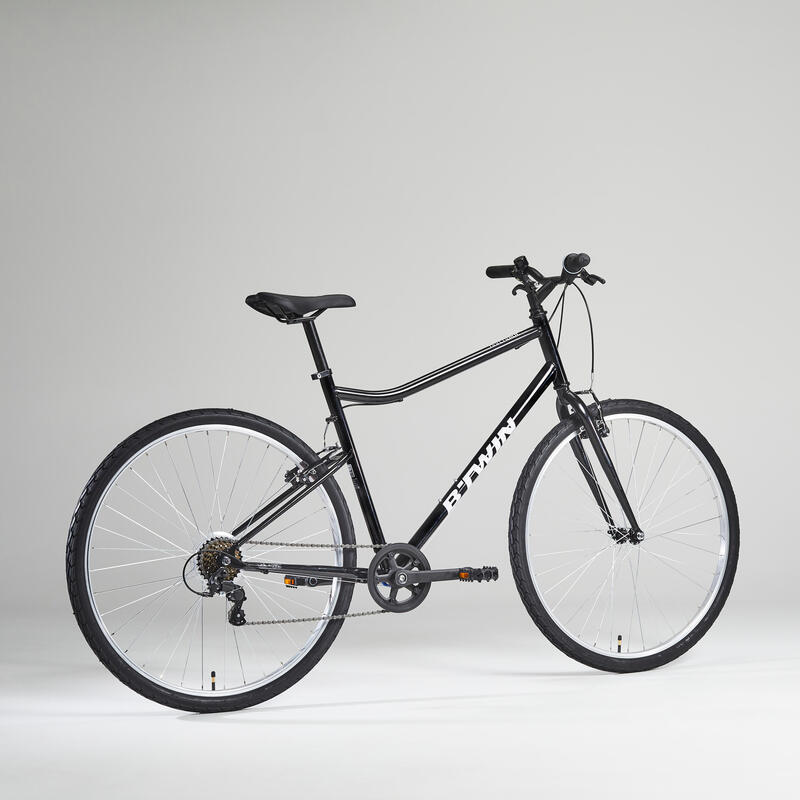 HYBRID BIKE RIVERSIDE 100 Black Decathlon