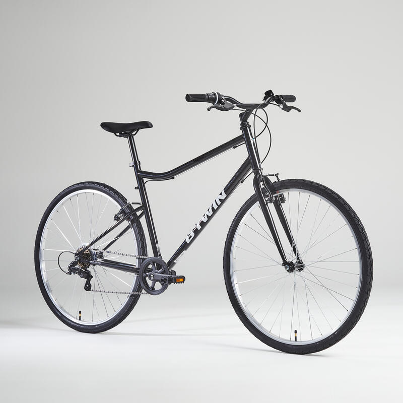Bicicleta de trekking monoplato 6V Riverside 100 negro