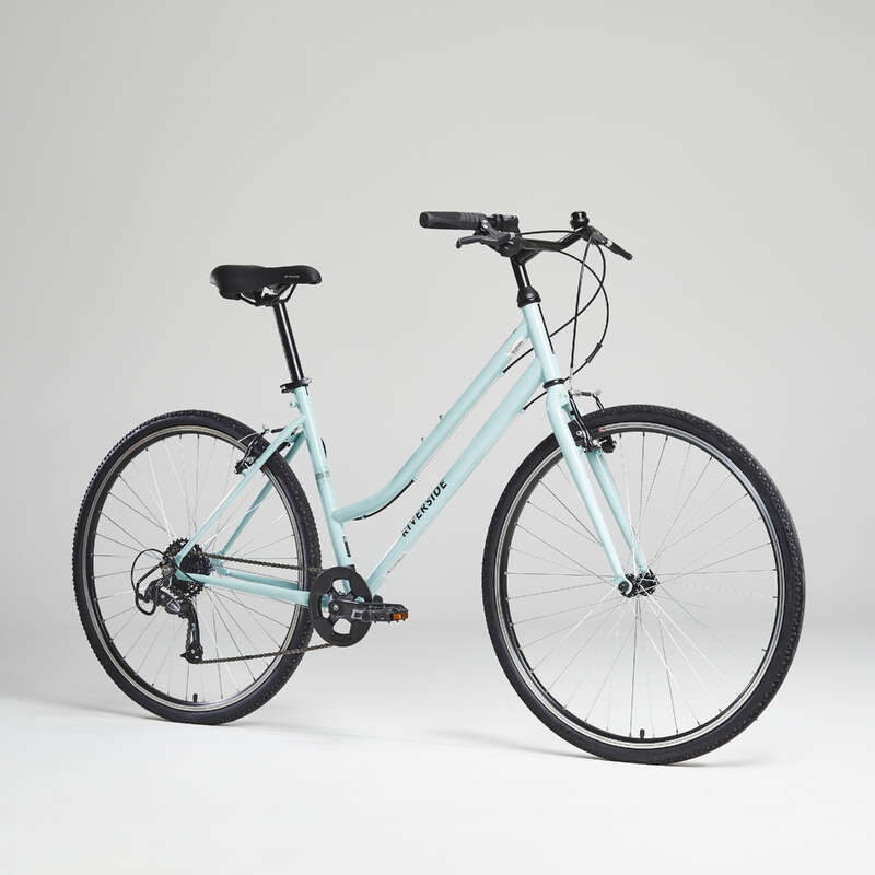VELO TOUT CHEMIN RIVERSIDE 120 ENJAMBEMENT BAS vert pastel Decathlon Tunisie