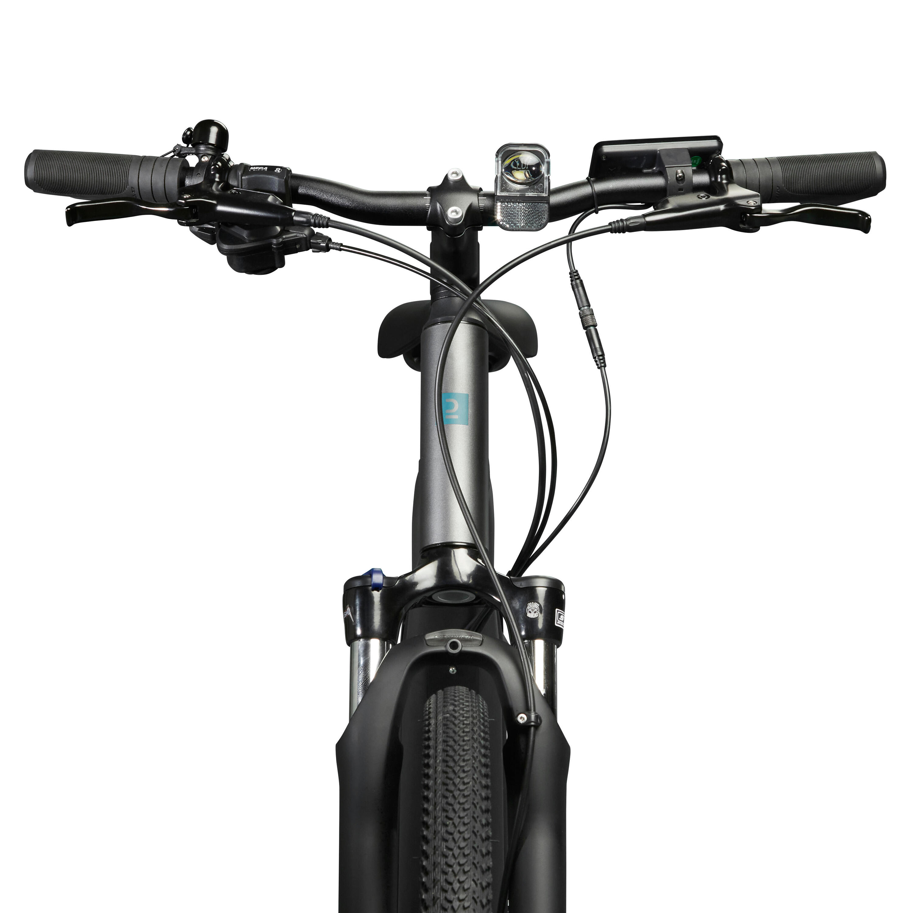 Bicicleta eléctrica de trekking aluminio monoplato 8V Riverside