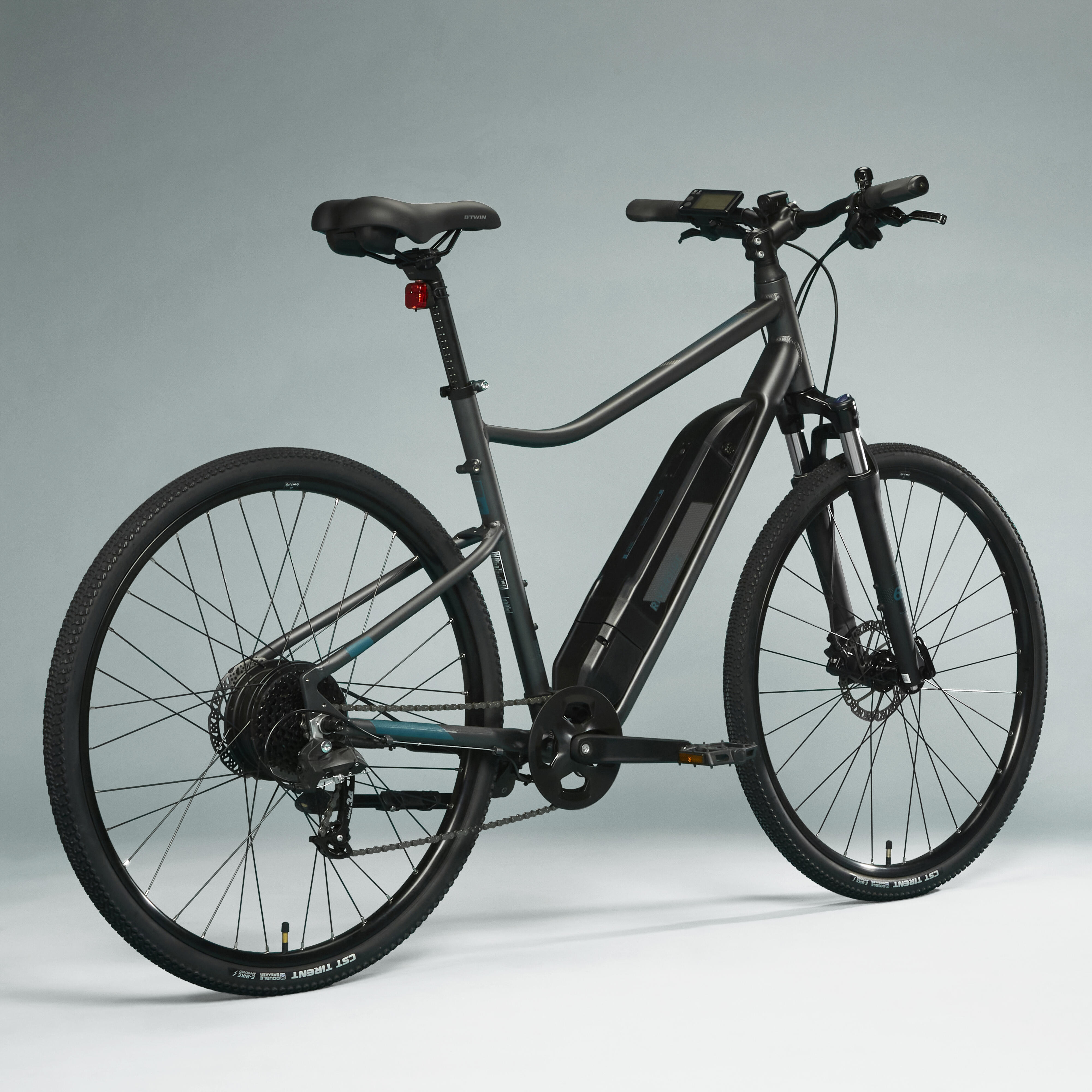 Electric Hybrid Bike Riverside 500 E Grey RIVERSIDE Decathlon