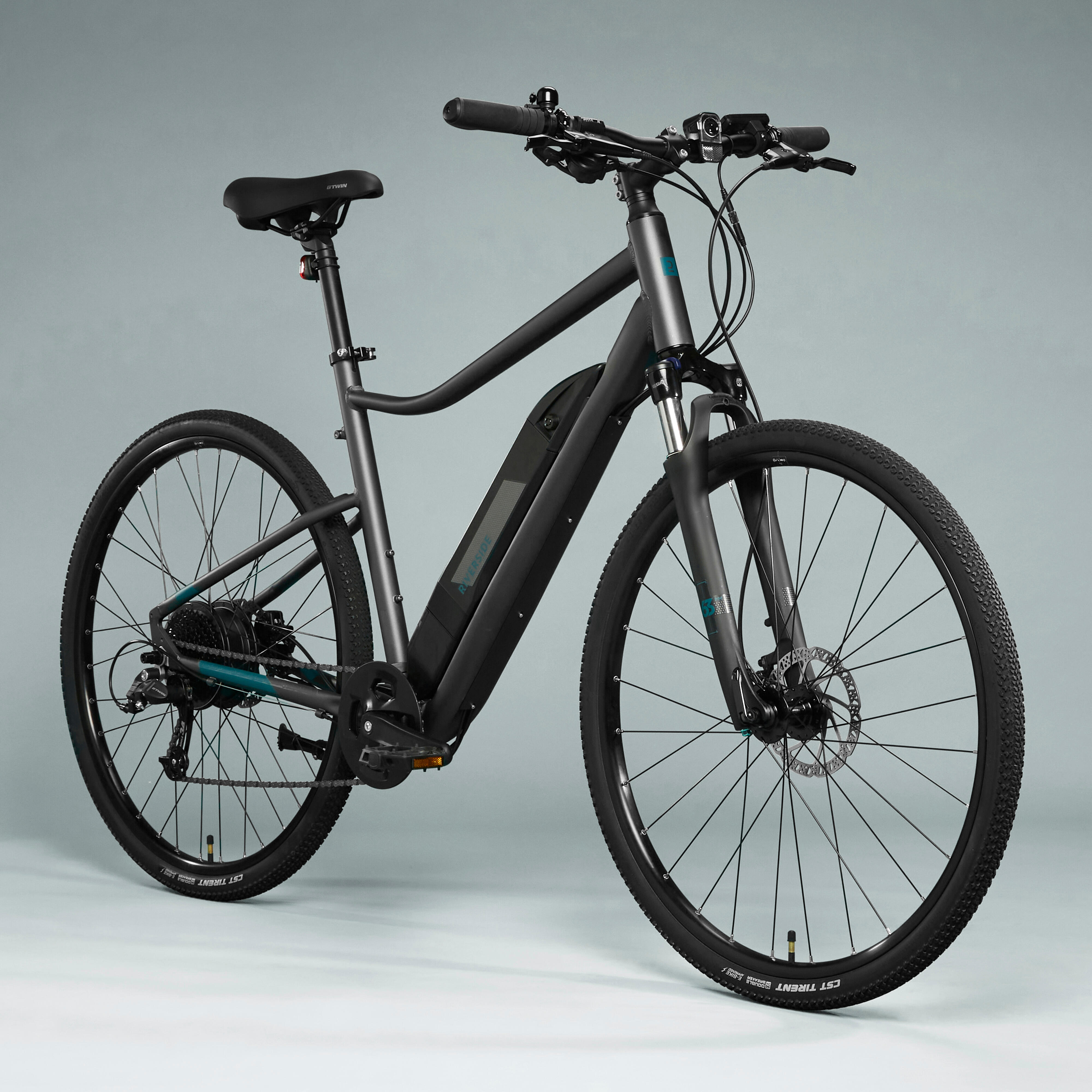 Bicicleta el ctrica de trekking aluminio monoplato 8V Riverside