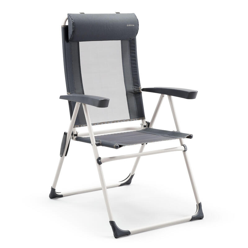 FAUTEUIL PLIANT CONFORTABLE POUR LE CAMPING - INCLINABLE - ACIER