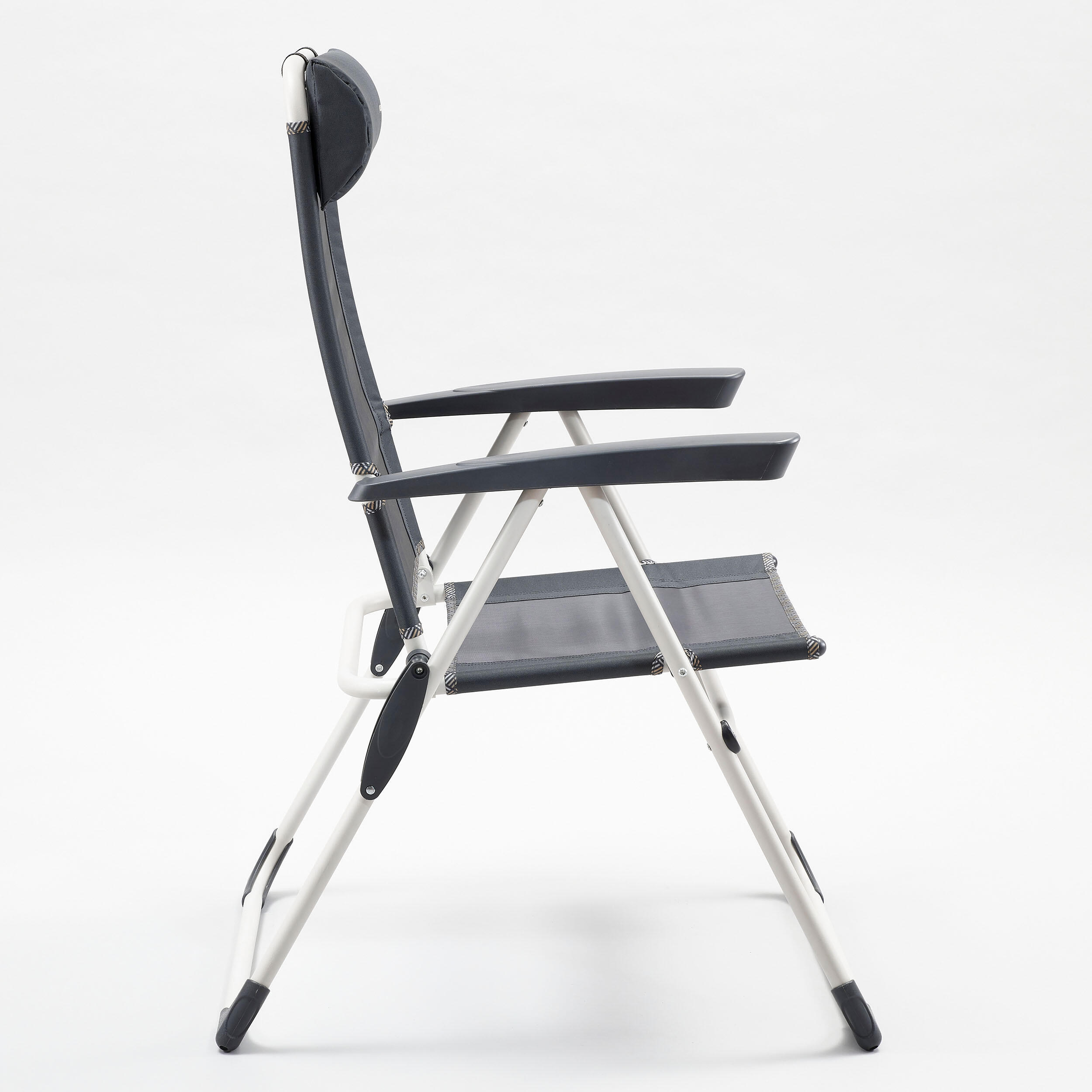 US FOLDING COMFORT CAMPING CHAIR - RECLINABLE - STEEL 4/12