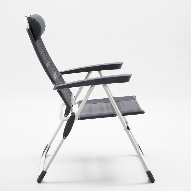 Camping Comfortable Reclining Folding Armchair - steel