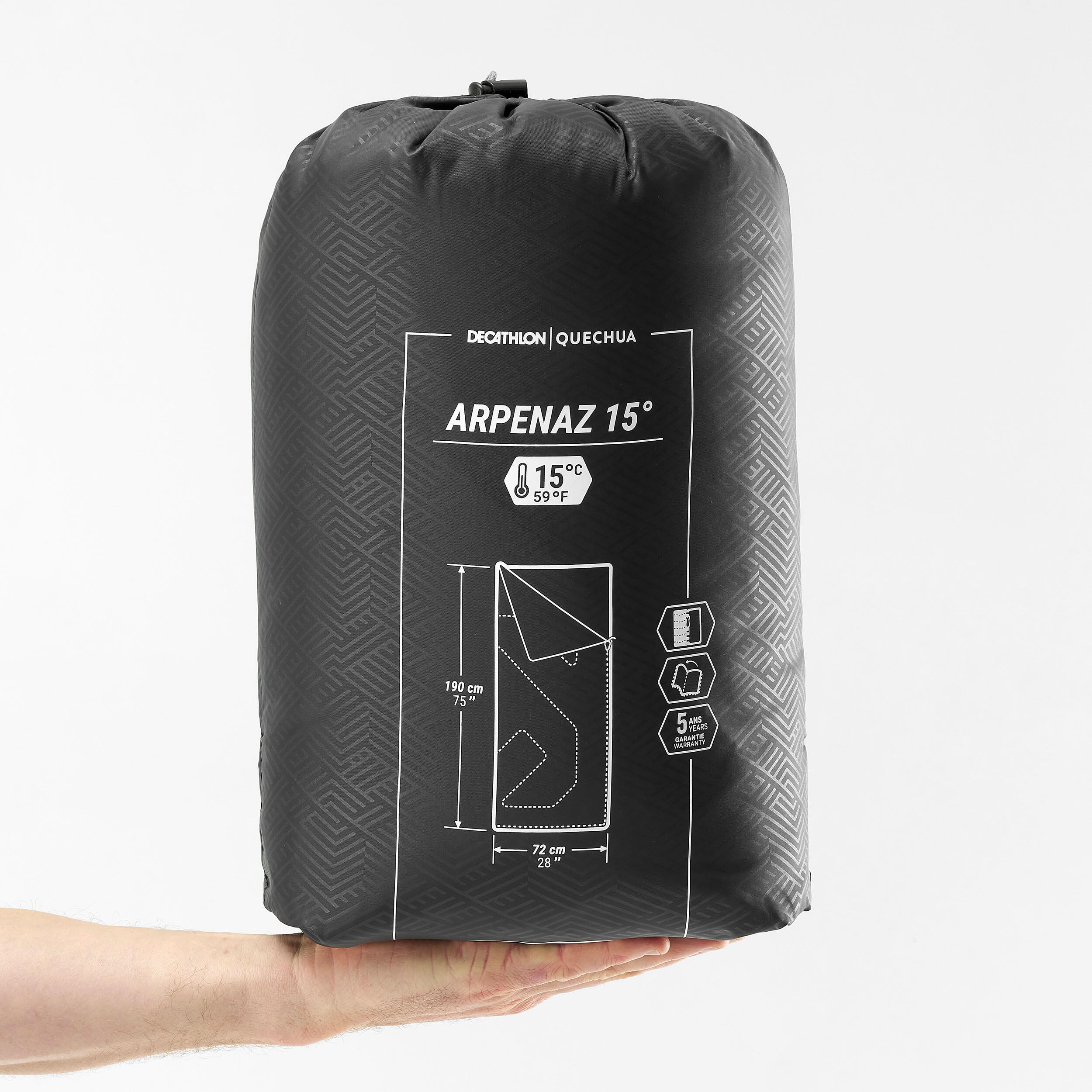 CAMPING SLEEPING BAG - ARPENAZ 15° 3/7