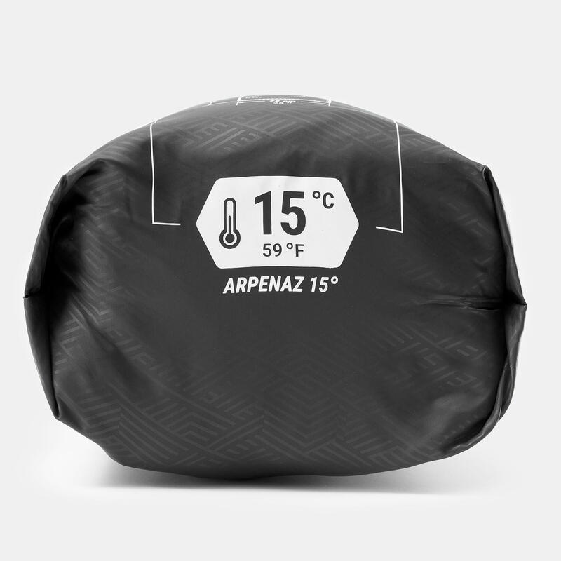 Saco de dormir 15 °C confort transformable en edredón Arpenaz 15 gris