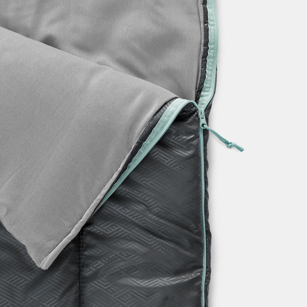 Sleeping bag para 15°C de camping para Adultos Quechua Arpenaz negro