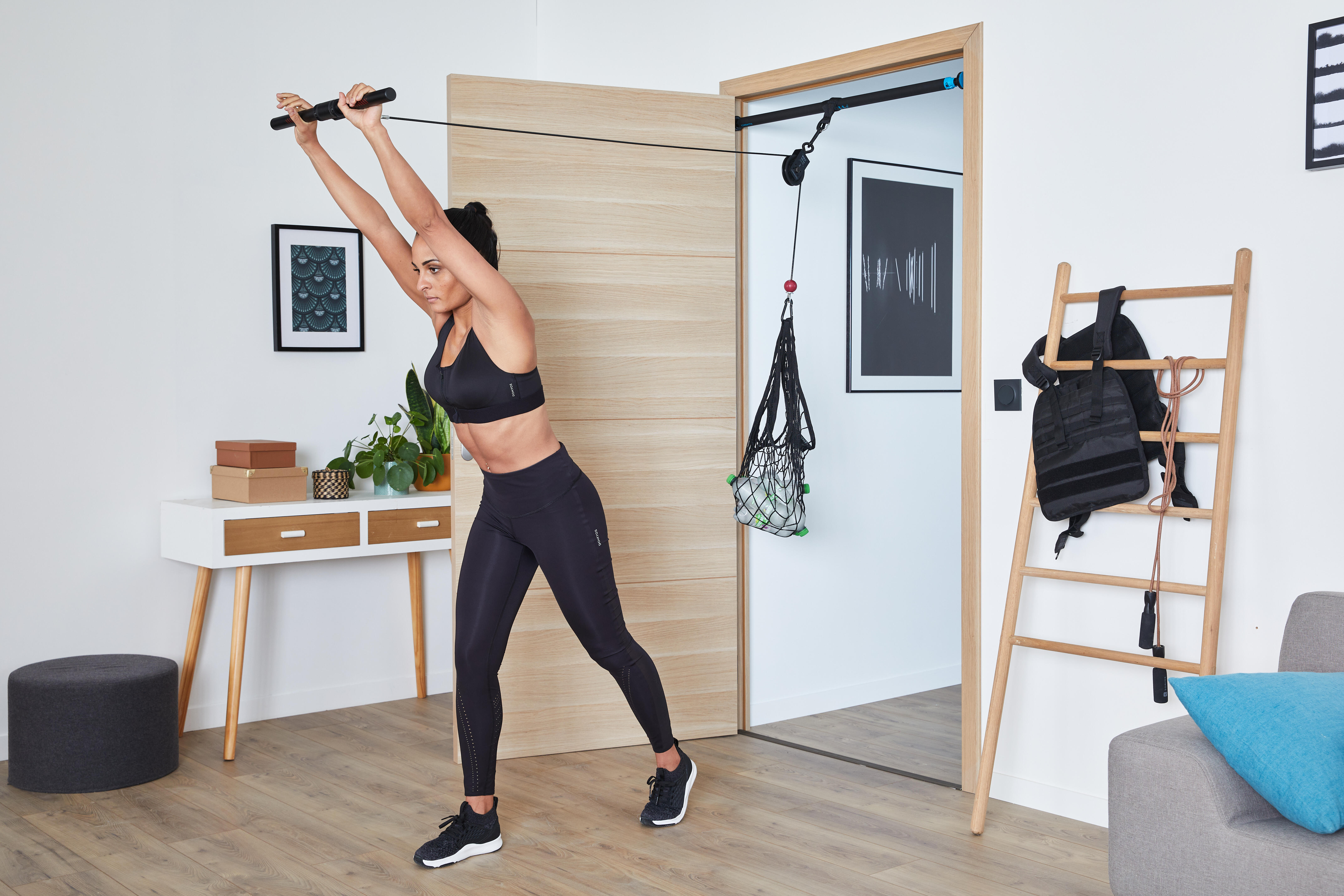 AtHome Weight Training Pulley with Net DecathlonB2B