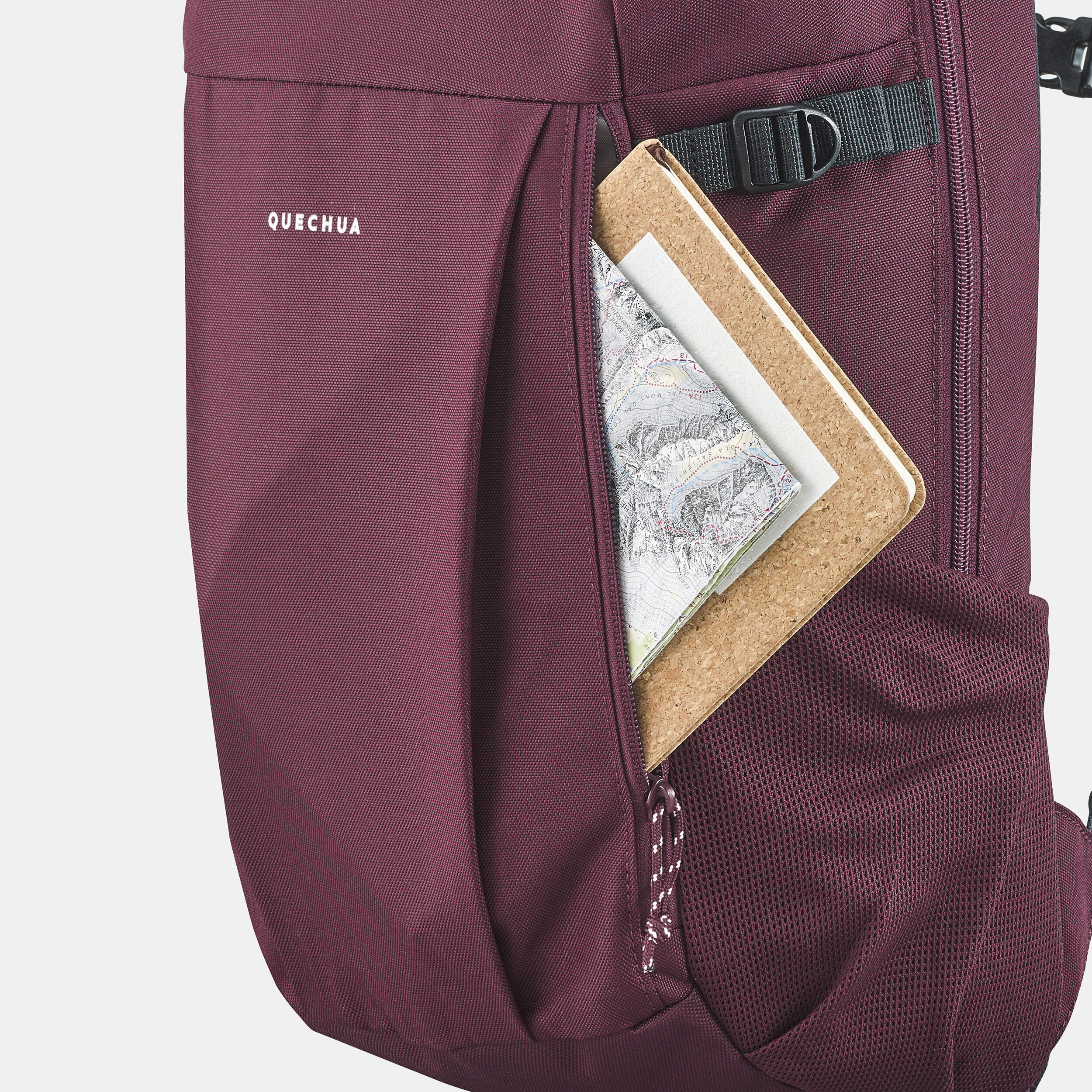 Maleta de senderismo 20L - NH Arpenaz 100 vinotinto - Decathlon