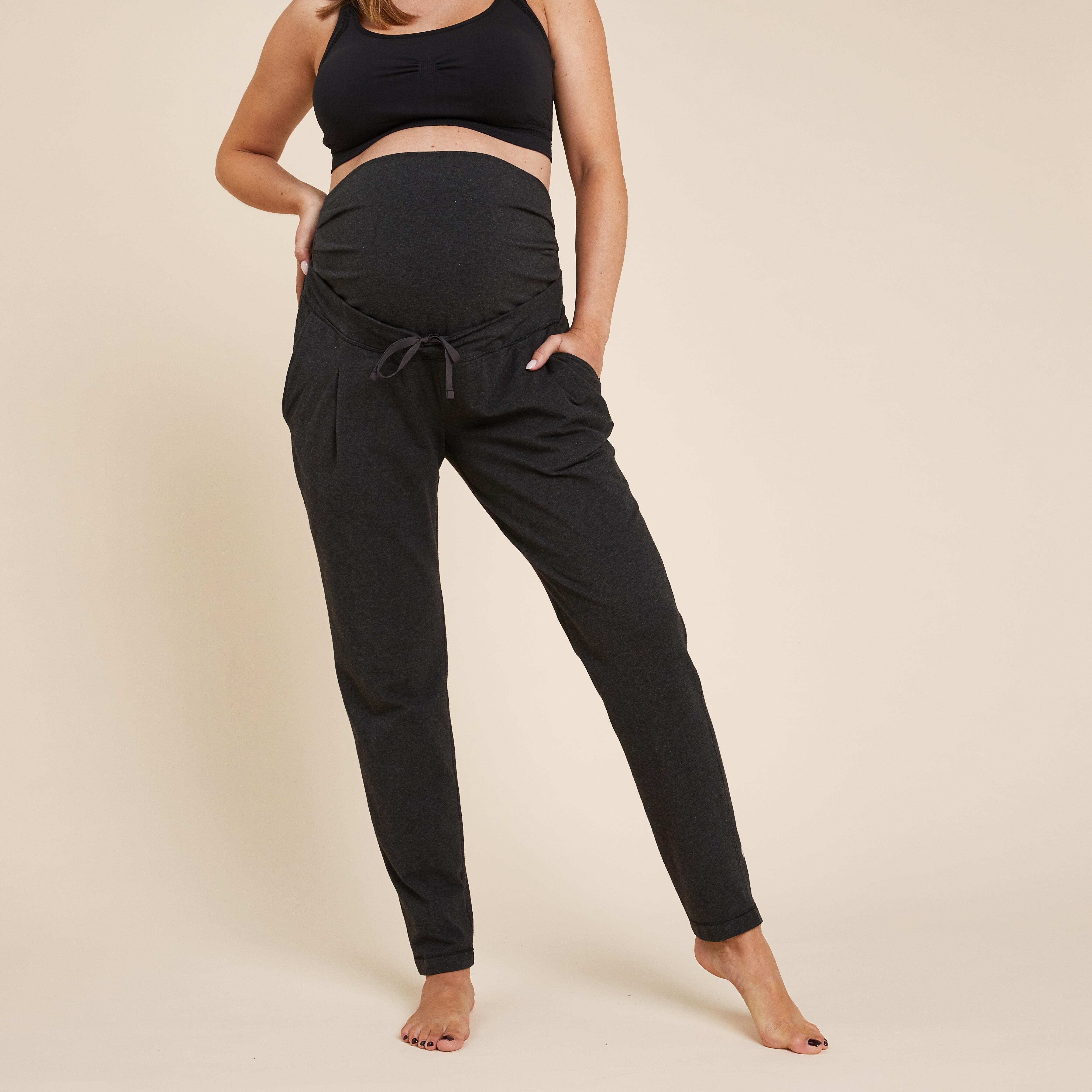 Heavenly Pregnancy Track Pants  Yoga Pants  Dim Grey  Mama Couture