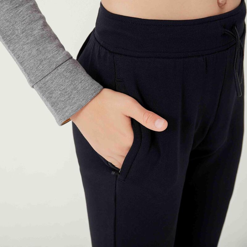 Pantalon de trening respirant 900 Educație fizică Negru Copii
