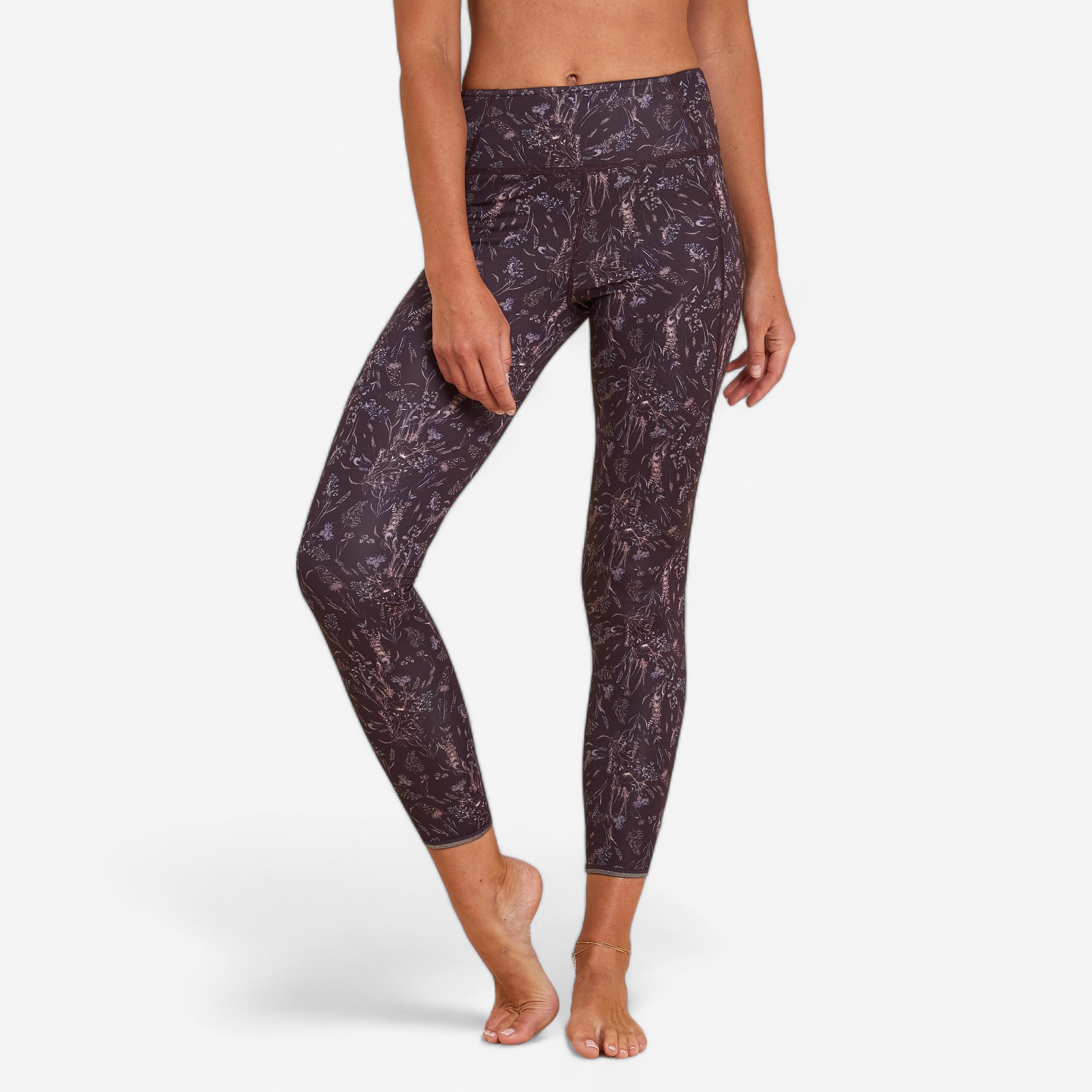 Reversible Dynamic Yoga Leggings - Purple 1/6