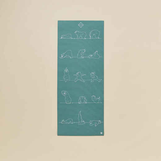 
      Kids' Yoga Mat 150 cm ⨯ 60 cm ⨯ 5 mm - Khaki Bear
  