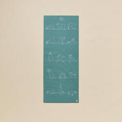 Kids' Yoga Mat 150 cm ⨯ 60 cm ⨯ 5 mm - Khaki Bear