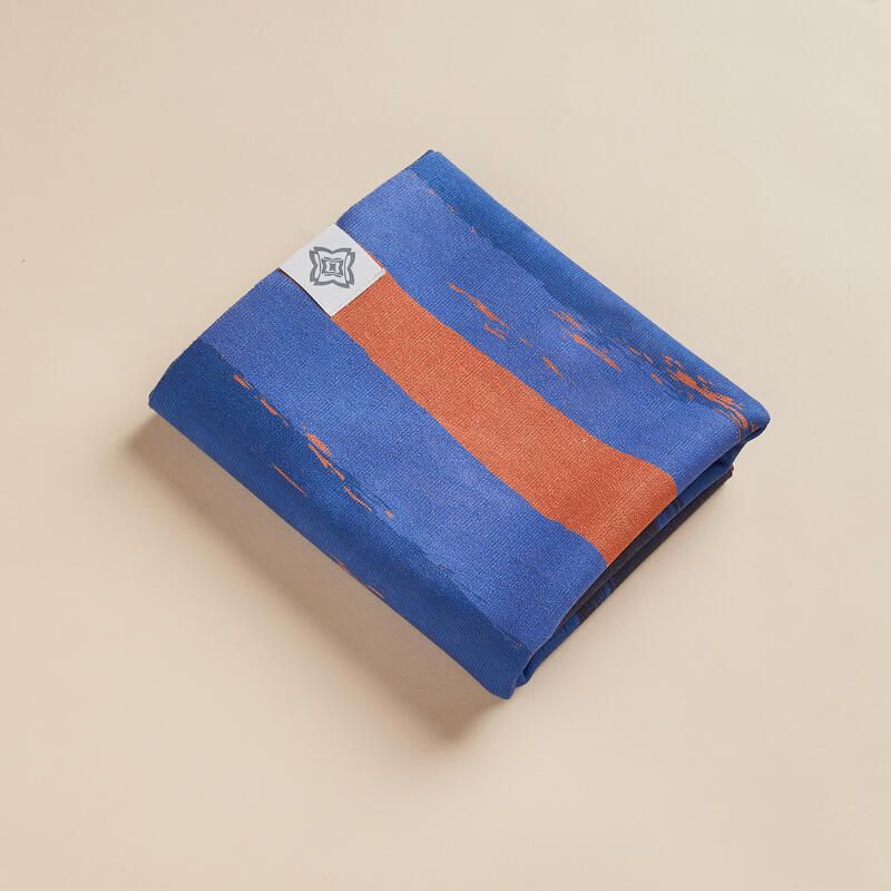 SERVIETTE YOGA ANTIDERAPANTE 183CM X 61CM X1 MM ORANGE BLEUE