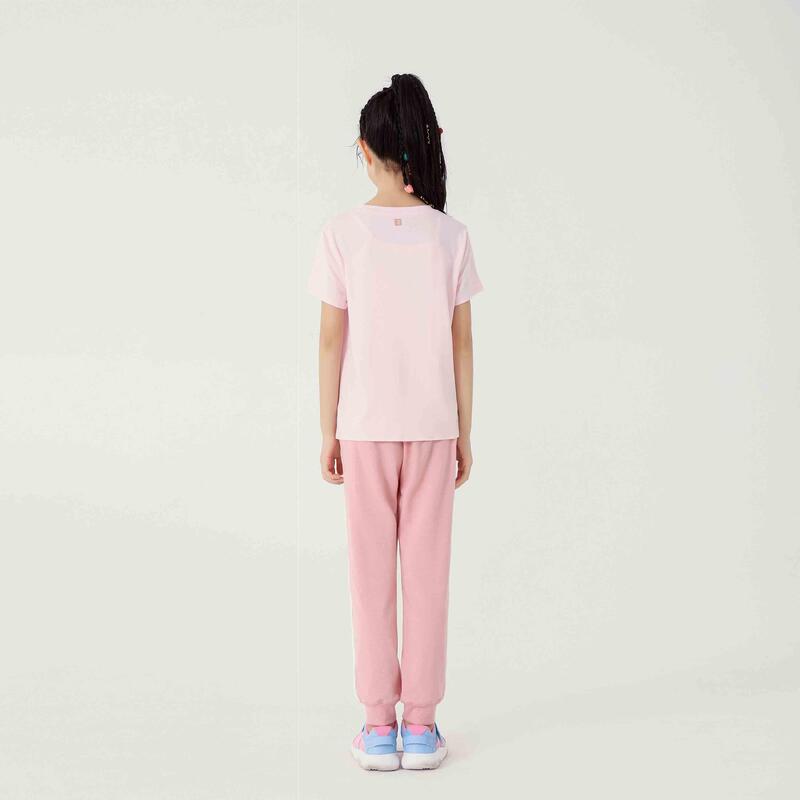 Children's jogging trousers cotton large cut- 100 pink