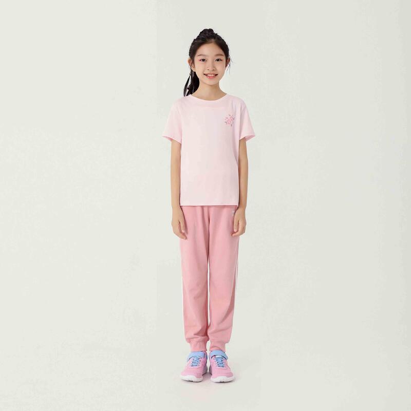 Children's jogging trousers cotton large cut- 100 pink