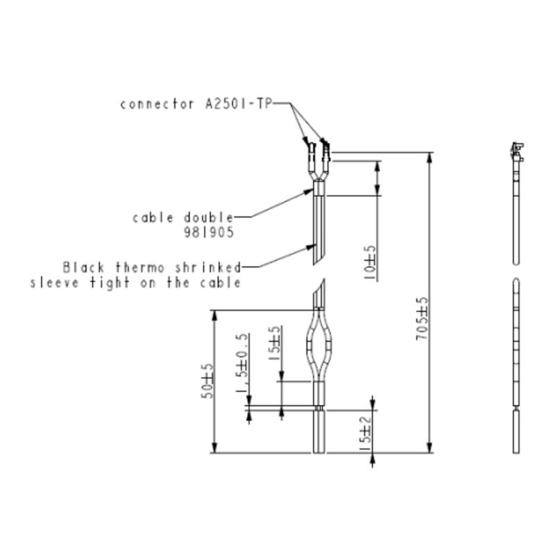 KIT CABLE LUMIERE ELOPS 540 AVANT ET ARRIERE