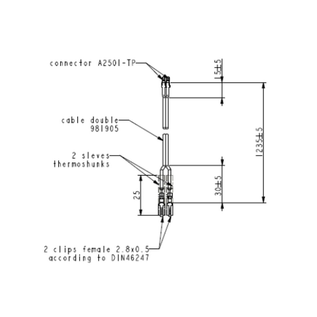 Front and Rear Light Cable Kit Elops 540