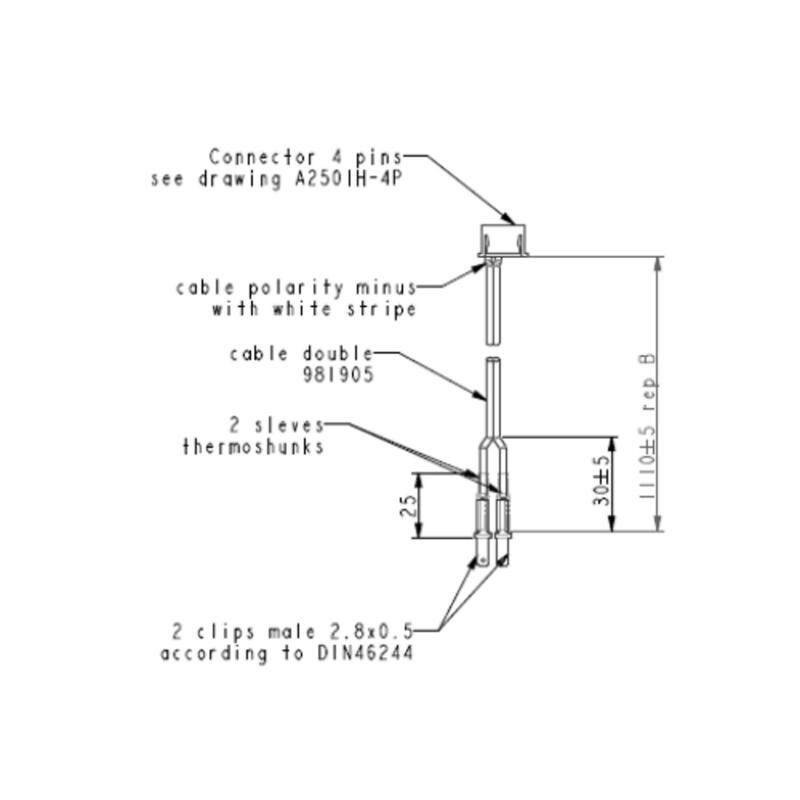 KIT CABLE LUMIERE ELOPS 540 AVANT ET ARRIERE