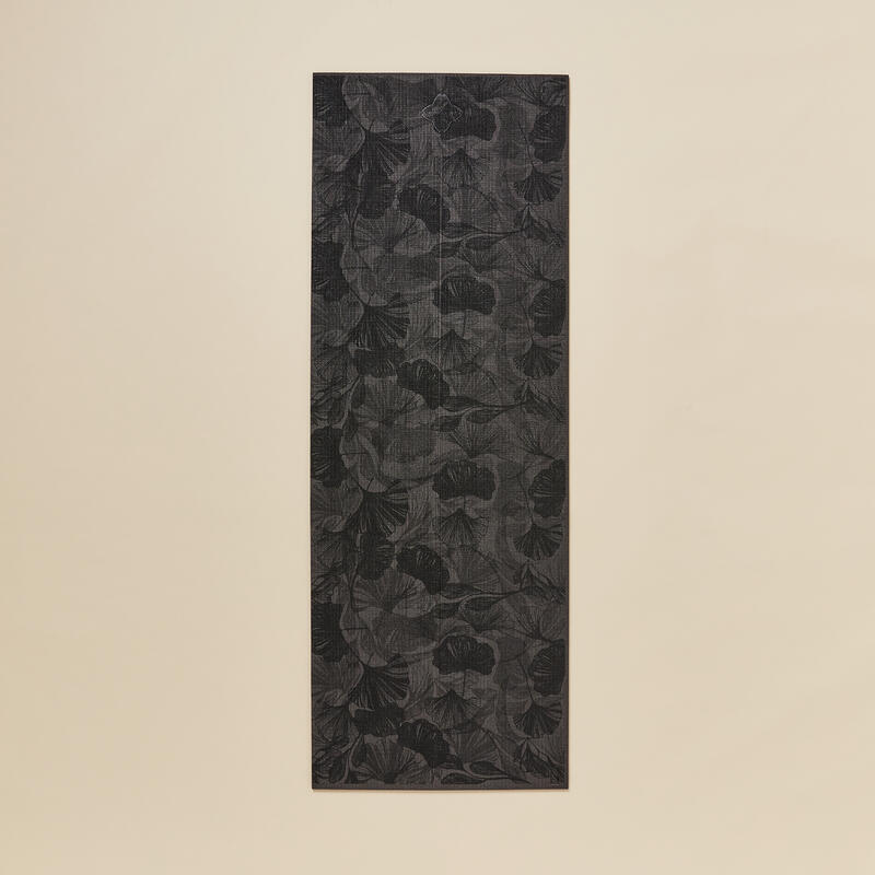 Tappetino yoga COMFORT 8 mm loto nero-grigio 173x61 cm