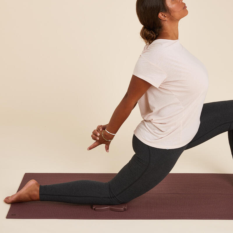 Supporto yoga per ginocchia e polsi bordeaux 18x18 cm