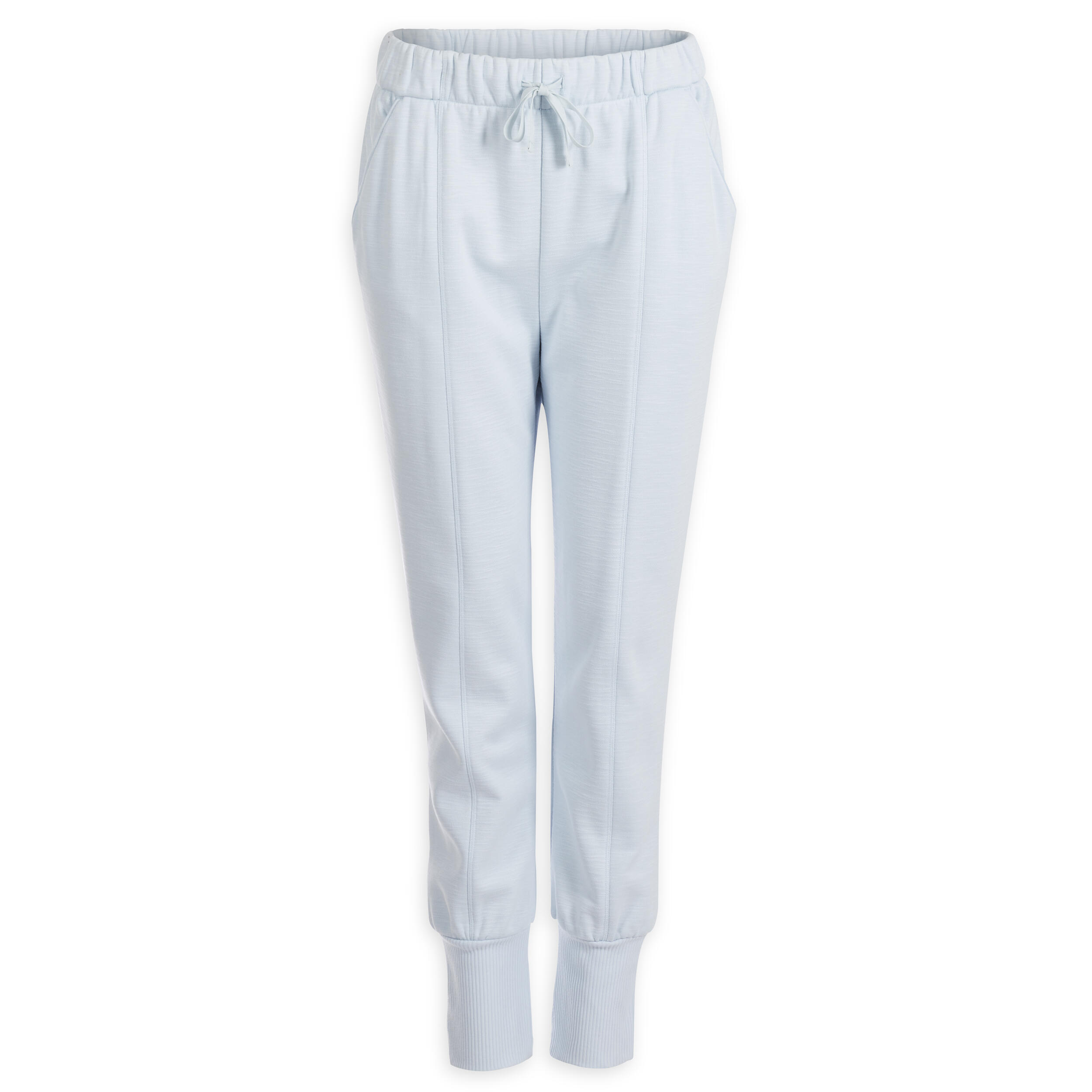 PANTALÓN CARROT MUJER YOGA SUAVE AZUL CLARO  5/8