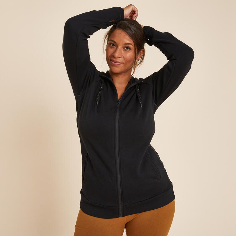 VESTE RELAXATION YOGA DOUX NOIRE