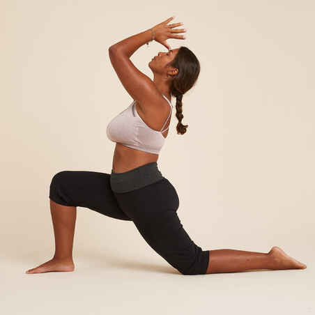 Leggings para yoga suave capri para Mujer Kimjaly negro - Decathlon